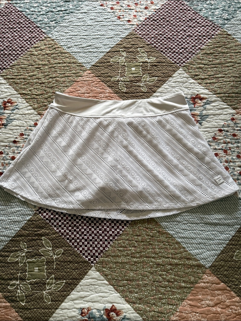Fila White Lace-Overlay skirt size large